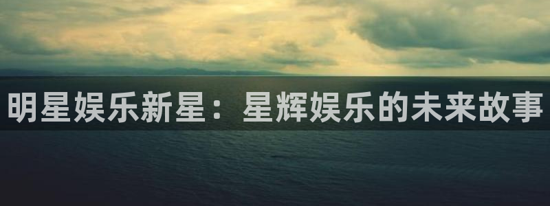 幸运彩体育平台总代理：明星娱乐新星：星辉娱乐的未来故事