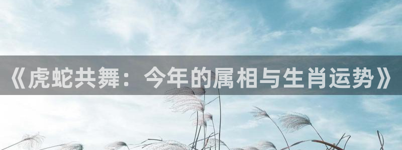 幸运彩环保：《虎蛇共舞：今年的属相与生肖运势》