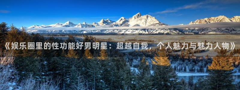 幸运彩体育f开号：《娱乐圈里的性功能好男明星：超越自我，个人魅力与魅力人物》